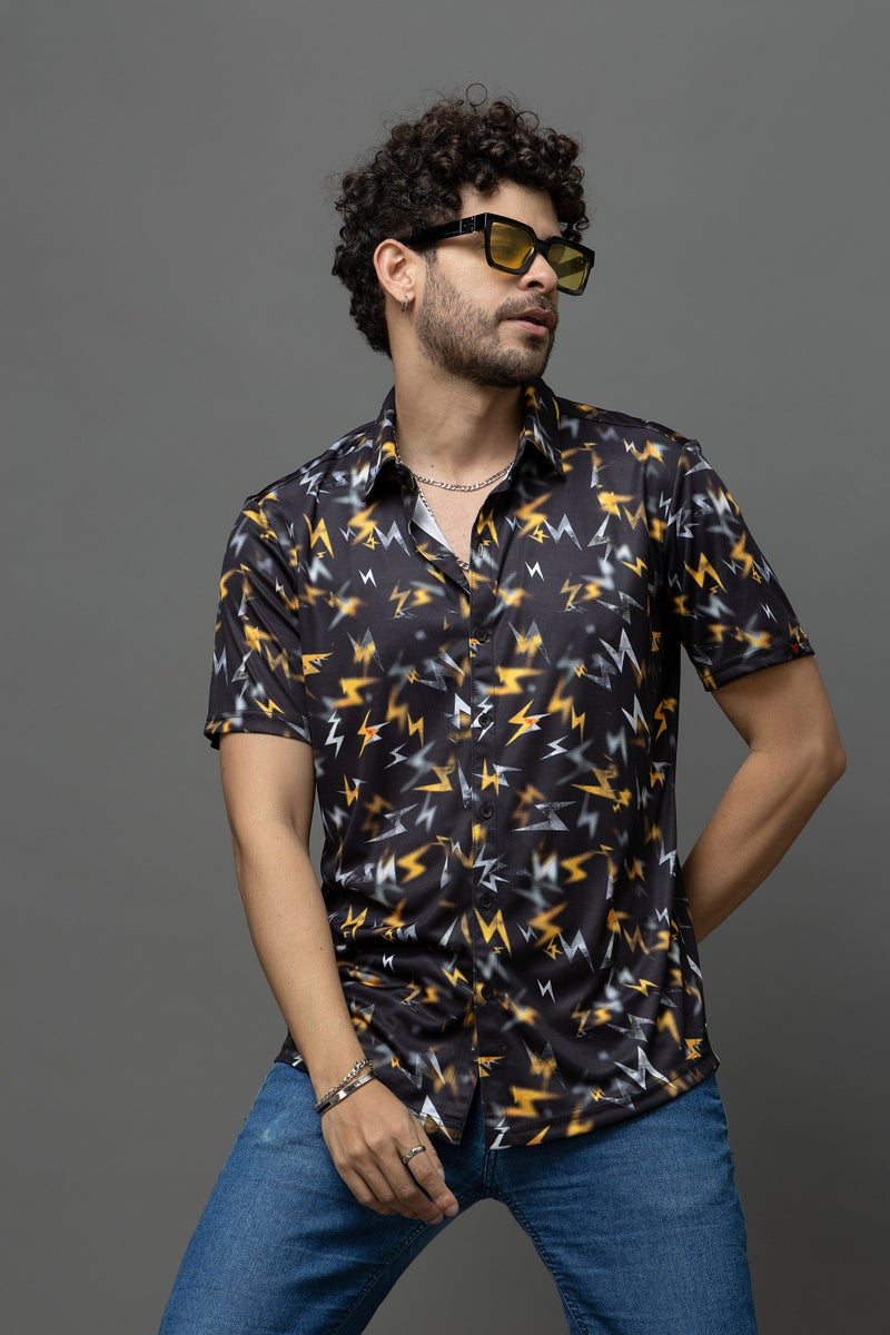 GO DEVIL Printed Black Shirt for Men - Image 3